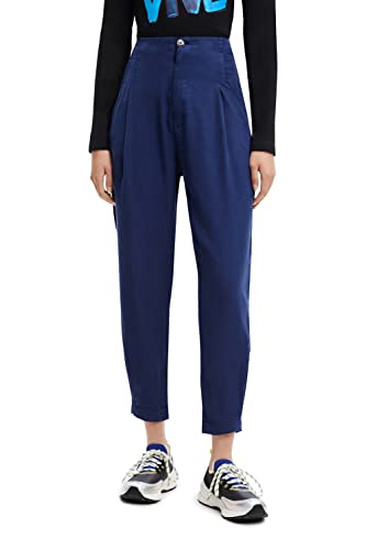 Desigual Women's SOLID, 5096 Blue Ink Casual Pants, S von Desigual