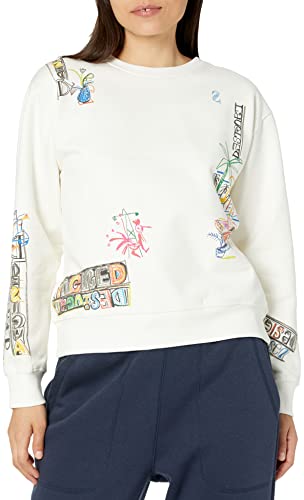 Desigual Damen Sweat_Fahrenheit 1001 Sweatshirt, Weiß, L EU von Desigual