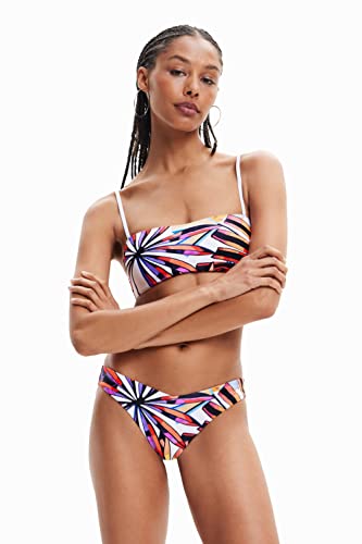 Desigual Women's Swim_Playa 1000 Bikini Set, White, L von Desigual