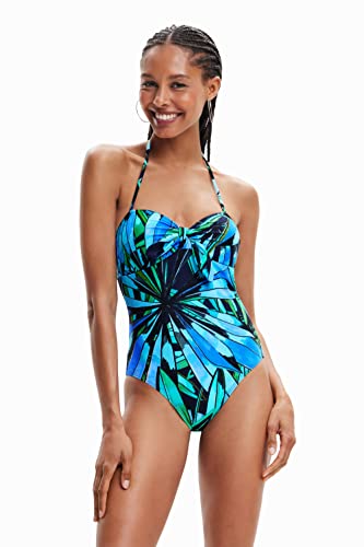 Desigual Women's Swim_Rainforest 5000 Bikini Set, Blue, L von Desigual