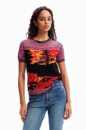 Desigual Women's TS_ALEJANDRÍA T-Shirt, Orange, X-Groß von Desigual