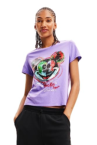 Desigual Women's TS_Mickey Arty T-Shirt, Red, L von Desigual