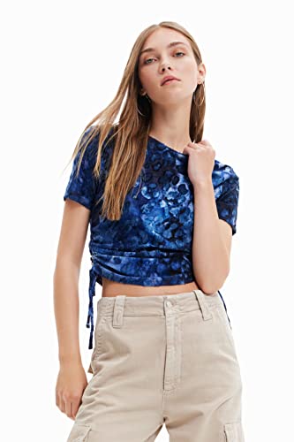 Desigual Women's TS_TRIESTRE 5000 T-Shirt, Blue, L von Desigual