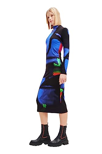 Desigual Women's Vest_Hologram-Lacroix Dress, Black, XL von Desigual