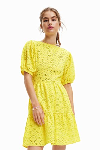 Desigual Women's Vest_Limon 8000 Dress, Yellow, S von Desigual