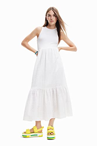 Desigual Women's Vest_Lourdes 1000 Dress, White, XL von Desigual