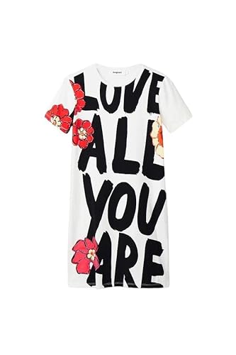 Desigual Women's Vest_Love All Dress, White, L von Desigual