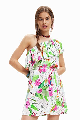 Desigual Women's Vest_Monaco 1000 Dress, White, M von Desigual