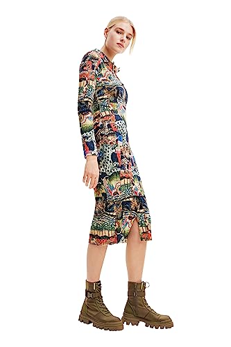 Desigual Women's Vest_Tapestry-LACR Dress, Brown, 36 von Desigual