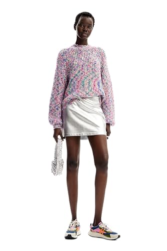 Desigual Women's Woman Flat Knit Thin Gauge Pullover Sweater, Material FINISHES, L von Desigual