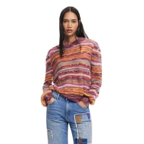 Desigual Women's Woman Flat Knit Thin Gauge Pullover Sweater, RED, XL Desigual Women's Woman Flat Knit Thin Gauge Pullover Sweater, RED, XL von Desigual
