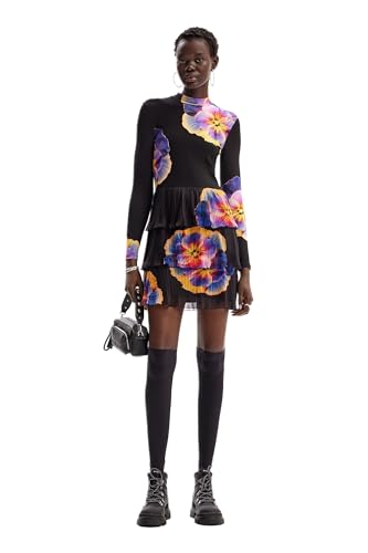 Desigual Women's Woman Knit Long Sleeve Dress, Black, X-Small Desigual Women's Woman Knit Long Sleeve Dress, Black, X-Small von Desigual