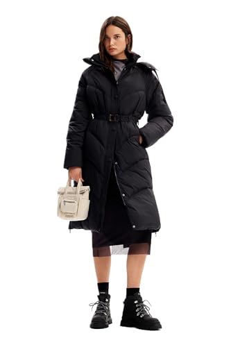 Desigual Women's Woman Woven Padded Long Overcoat, Black, 36 Desigual Women's Woman Woven Padded Long Overcoat, Black, 36 von Desigual