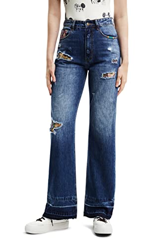 Desigual Women's Xenia, 5053 Denim MEDIUM WASH Jeans, Blue, 38 von Desigual