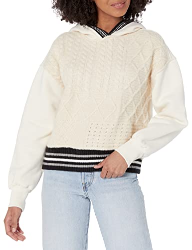 Desigual Women's ZIA 1001 RAW Sweater, White, XL von Desigual
