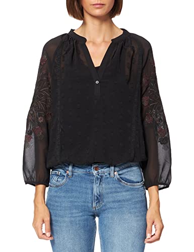 Desigual Womens BLUS_Janis Blouse, Black, M von Desigual