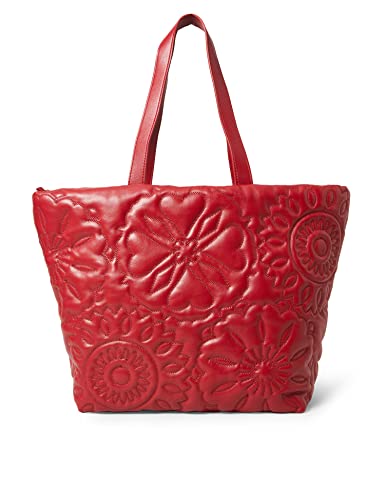 Desigual Womens BOLS Big Bombay Shopping Bag, Red von Desigual