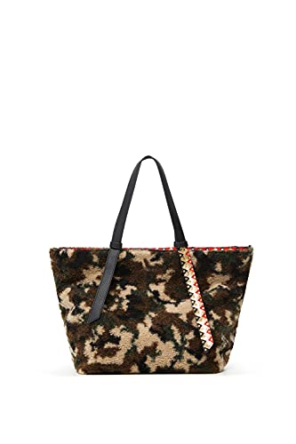 Desigual Womens BOLS_CAMOFUN BOM Shopping Bag, Green von Desigual