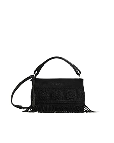 Desigual Womens BOLS_Crochet OTTERLO Across Body Bag, Black von Desigual