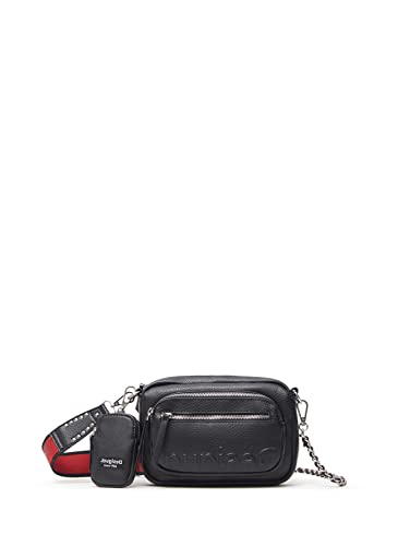 Desigual Damen Bols_ reliëf Half Cambr Across Body Bag, Schwarz, Einheitsgröße EU von Desigual