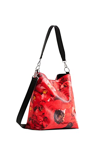 Desigual Womens BOLS_Imperial Patch Umhängetasche, Red von Desigual