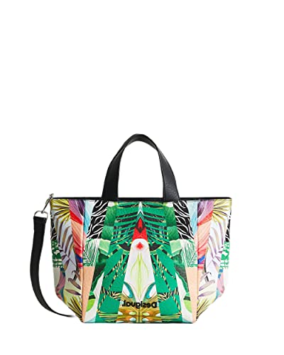 Desigual Womens BOLS_Virtual PINK VALDIVIA Shopping Bag, Green, One Size von Desigual