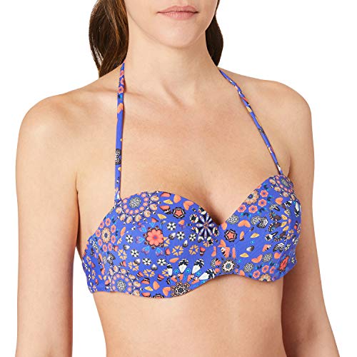 Desigual Womens Biki_Bahamas Bikini Top, Blue, M von Desigual