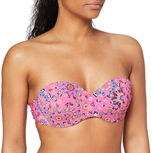 Desigual Womens Biki_Bahamas Bikini Top, Rot, M von Desigual