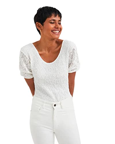 Desigual Womens Body_ALEJANDRIA T-Shirt, White, XS von Desigual