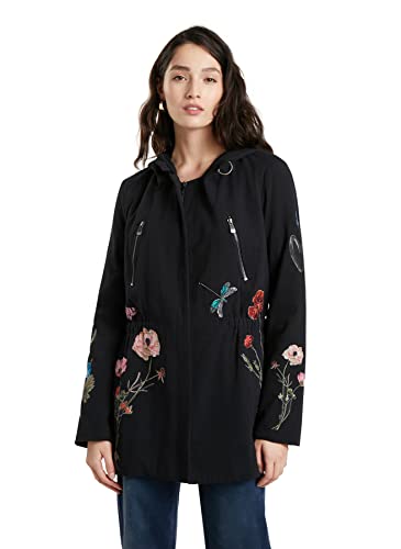 Desigual Womens CHAQ_BELEÑO Parka, Black, L von Desigual