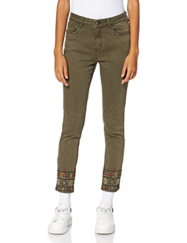 Desigual Womens DELFOS Casual Pants, Green, 46 von Desigual