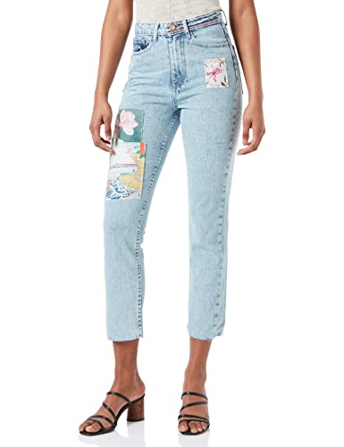 Desigual Womens Denim_LOS AN Jeans, Blue, 36 von Desigual