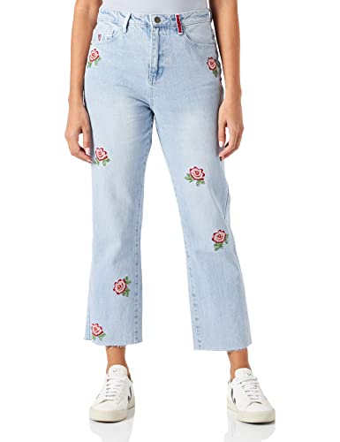 Desigual Womens Denim_My FLO Jeans, Blue, 36 von Desigual