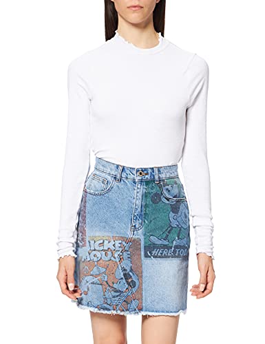 Desigual Womens FAL_India Skirt, Blue, 38 von Desigual