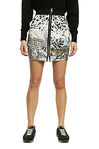 Desigual Womens FAL_TOUCHÉ Skirt, White, L von Desigual