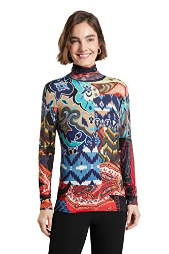 Desigual Damen jers_bruselas Pullover Sweater, Schwarz, XS EU von Desigual