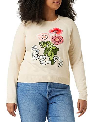 Desigual Womens JERS_Pavlova Pullover, White, L von Desigual