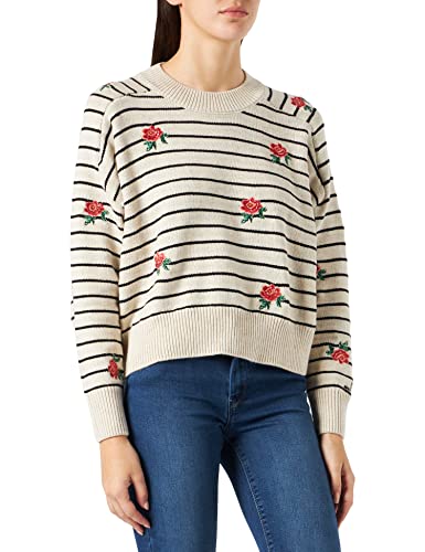 Desigual Womens JERS_Saint Tropez Pullover, White, L von Desigual