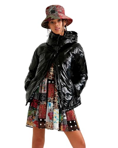 Desigual Womens Padded_SUNLION Jacket, Black, L von Desigual
