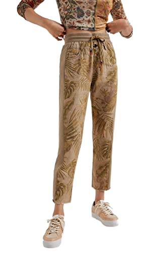 Desigual Womens Pant_Jungle Lässige Hose, Brown, S von Desigual