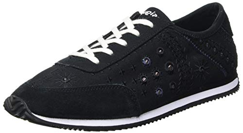 Desigual Damen Shoes_ROYAL_Exotic Sneakers Woman, Black, 36 EU von Desigual