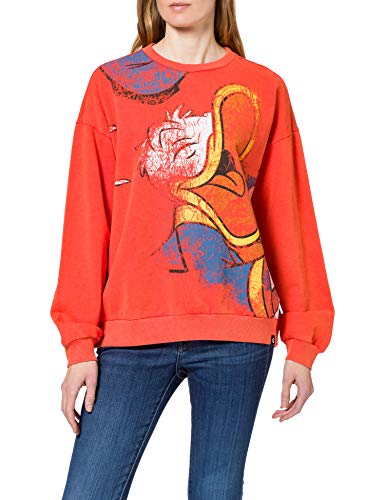 Desigual Womens Sweat_Donald Sweatshirt, Orange, L von Desigual