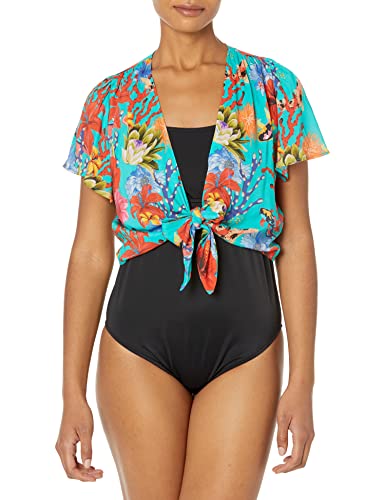 Desigual Womens TOP_AMARANTA Überwurf für Schwimmbekleidung, Blue, L von Desigual