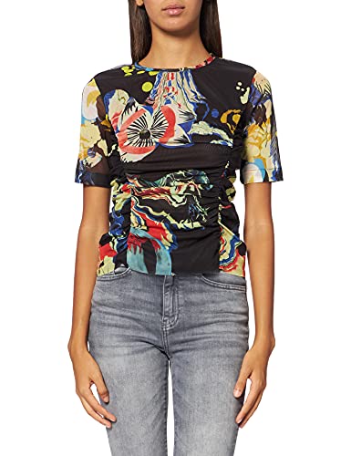 Desigual Womens TS_BRUSELAS T-Shirt, Black, M von Desigual