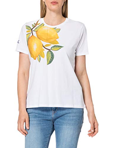 Desigual Womens TS_Lemons T-Shirt, White, M von Desigual