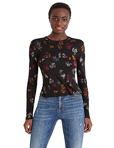 Desigual Womens TS_Mickey Lovers T-Shirt, Black, L von Desigual