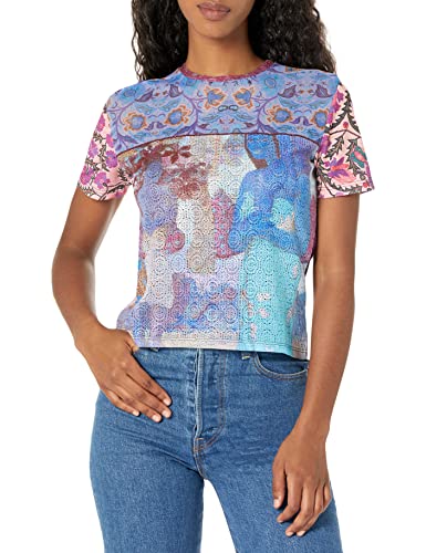 Desigual Womens TS_ORANA T-Shirt, Blue, M von Desigual