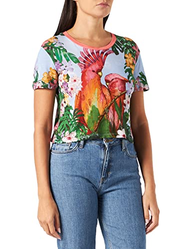 Desigual Womens TS_Parrot T-Shirt, Blue, XXL von Desigual