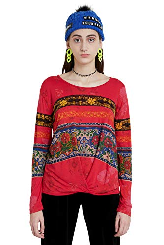 Desigual Womens TS_YESS T-Shirt, Rot, XS von Desigual