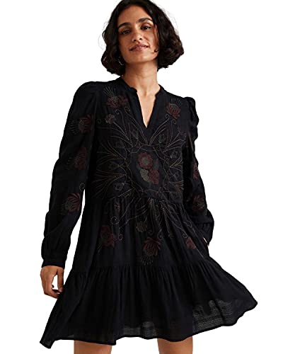 Desigual Womens Vest_Hortensia Casual Dress, Black, S von Desigual